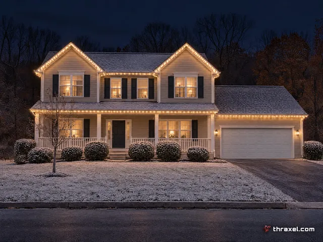 Example house lit at night by Thraxel, made with the mock-up tool
